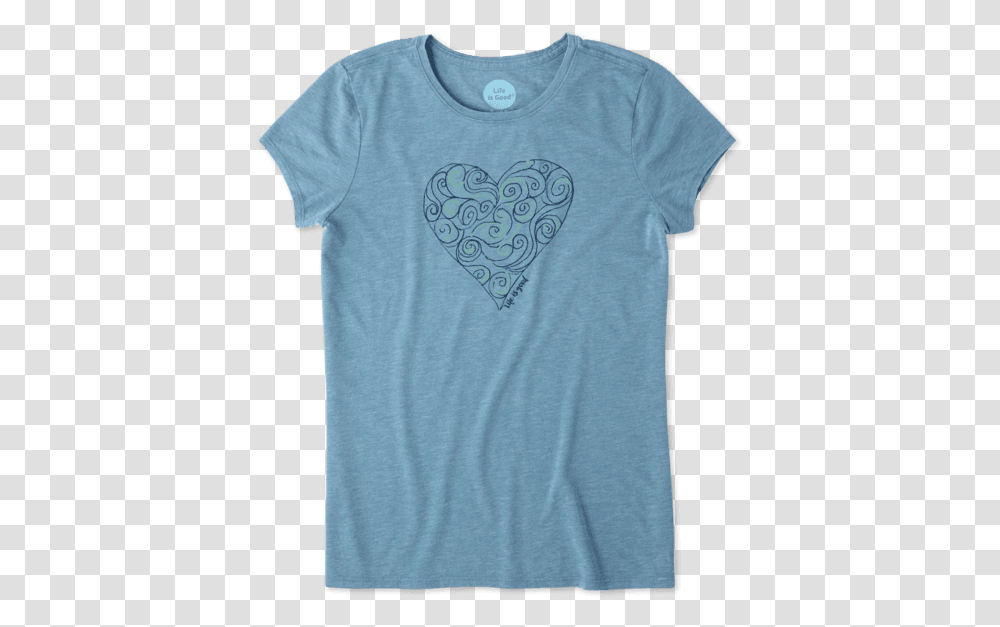 Women's Swirl Heart Sweet Tee Active Shirt, Apparel, T-Shirt, Sleeve Transparent Png