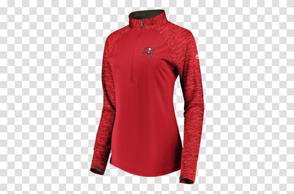 Women's Tampa Bay Buccaneers Ultra Streak 14 Zip Long Sleeved T Shirt, Apparel, Sweater, Fleece Transparent Png