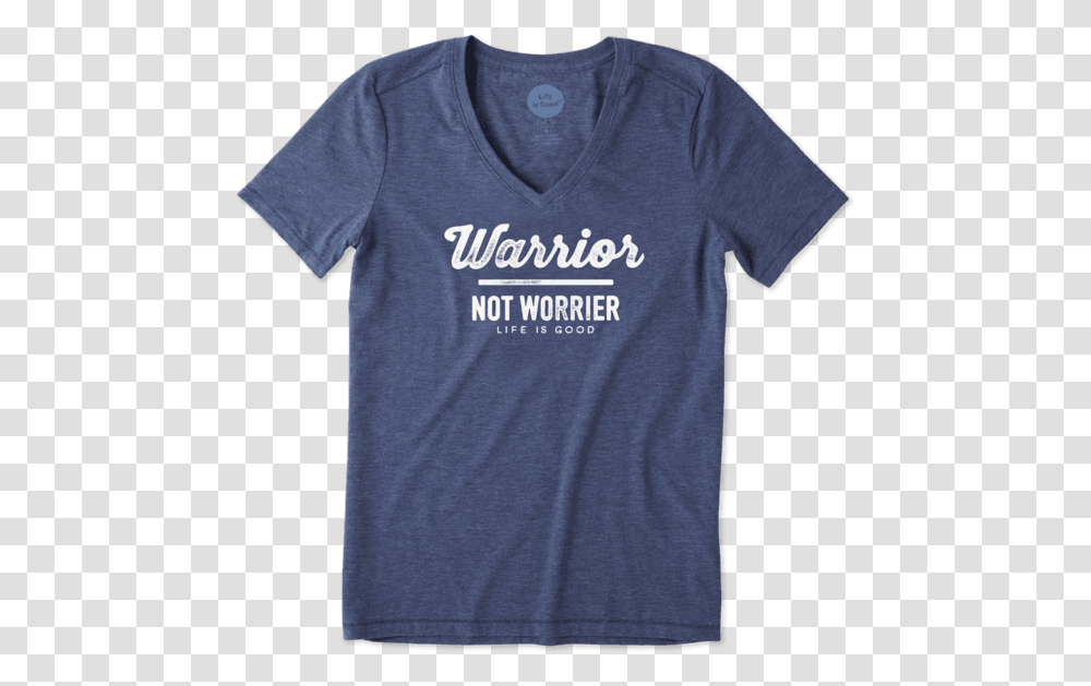 Women's Warrior Not Worrier Cool Vee Active Shirt, Apparel, T-Shirt, Sleeve Transparent Png