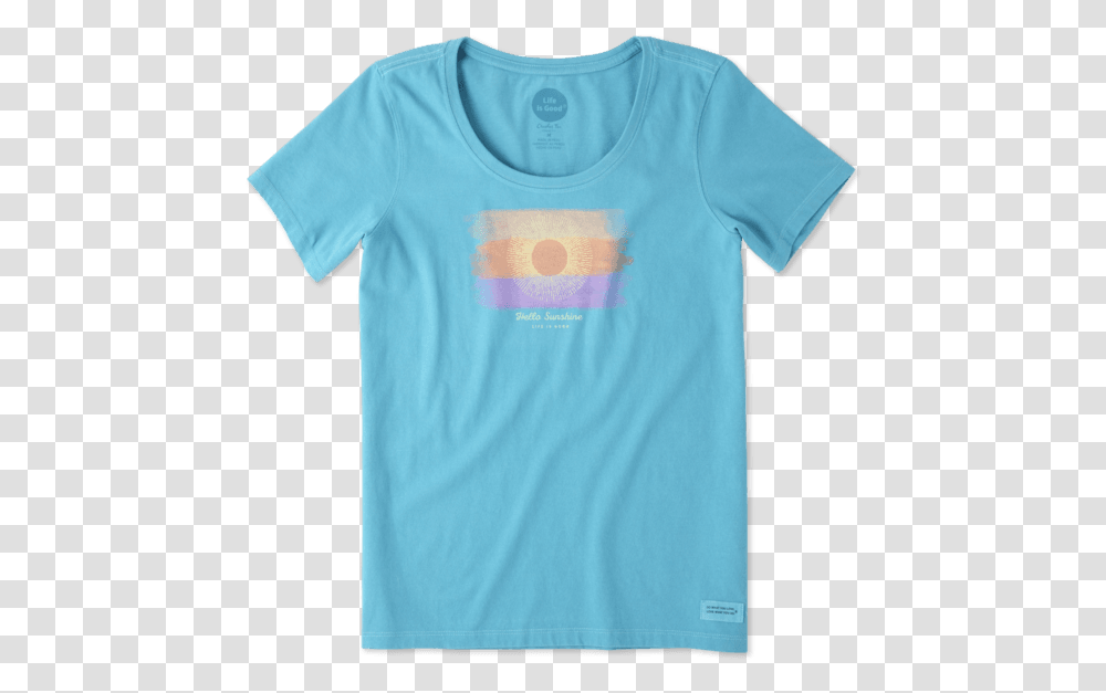 Women's Watercolor Hello Sun Crusher Scoop T Shirt, Apparel, T-Shirt Transparent Png