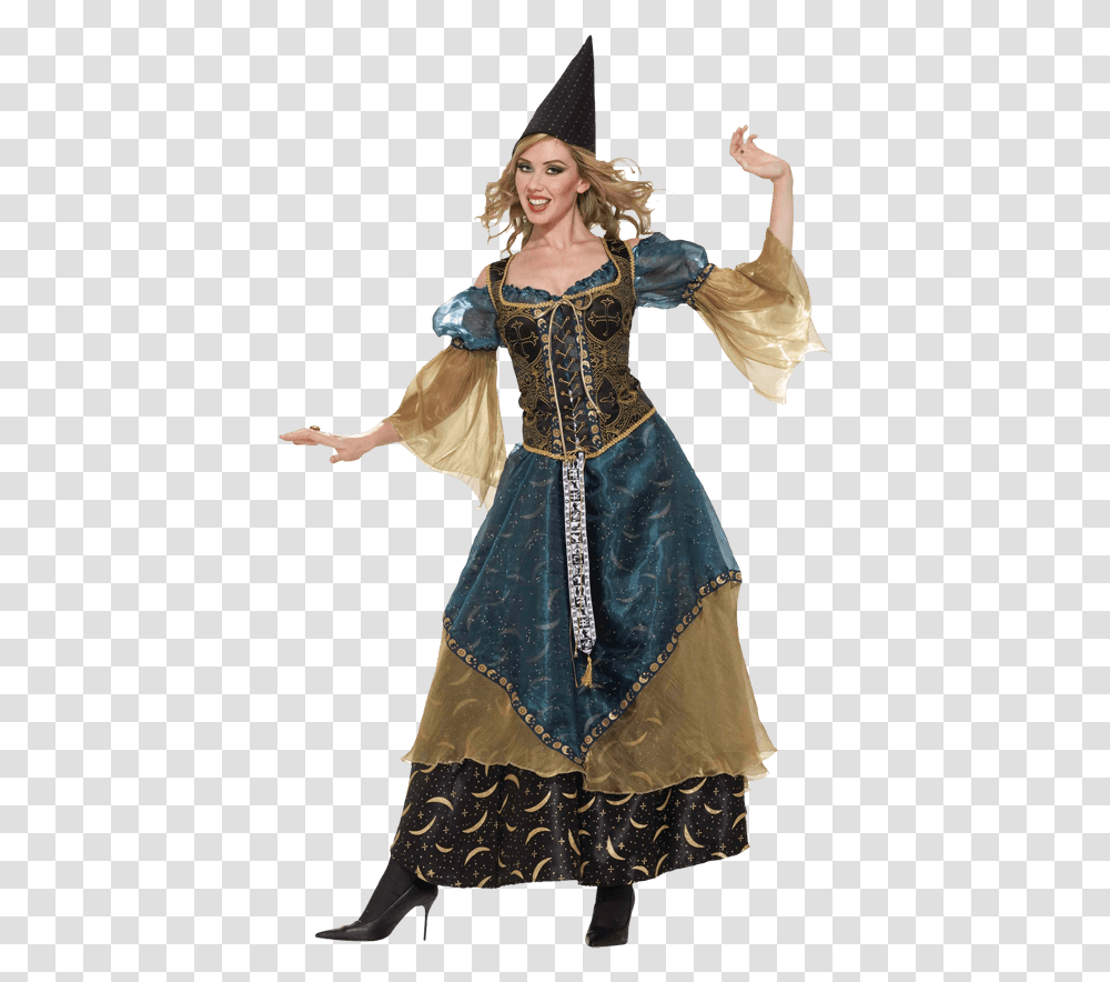 Women's Wizardess Costume, Dress, Person, Female Transparent Png