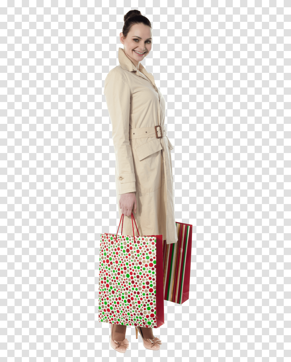 Women Shopping Shoulder Bag, Apparel, Overcoat, Person Transparent Png