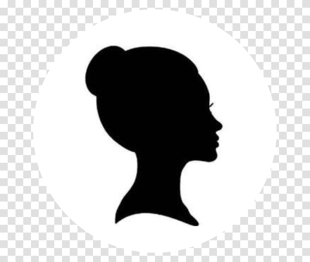 Women Side Face Silhouette, Stencil Transparent Png