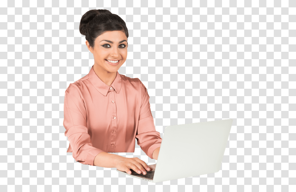 Women Sitting, Person, Female, Pc, Computer Transparent Png