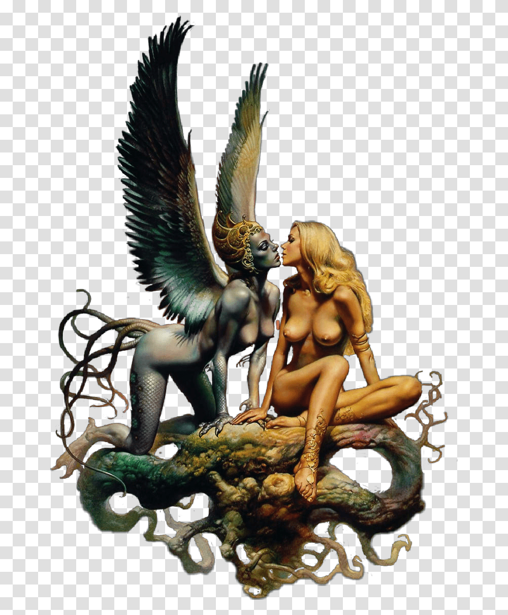 Women Succubus Demon Warrior Lovers Blonde Naked Mythology, Dinosaur, Reptile, Animal Transparent Png