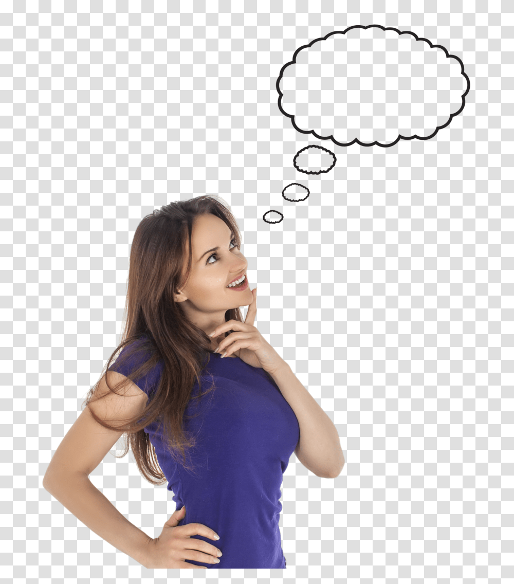 Women Thinking Image, Person, Apparel, Human Transparent Png