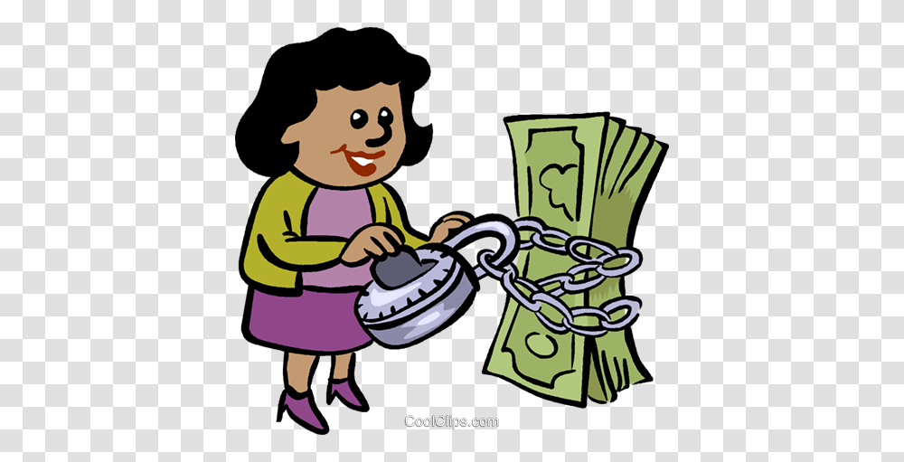 Women Trying To Unlock Money Royalty Free Vector Clip Art, Person, Washing, Doodle, Drawing Transparent Png