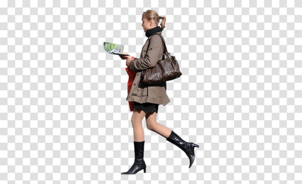 Women Walking Silhouette People Cutout Walking Person Side, Clothing, Apparel, Human, Handbag Transparent Png