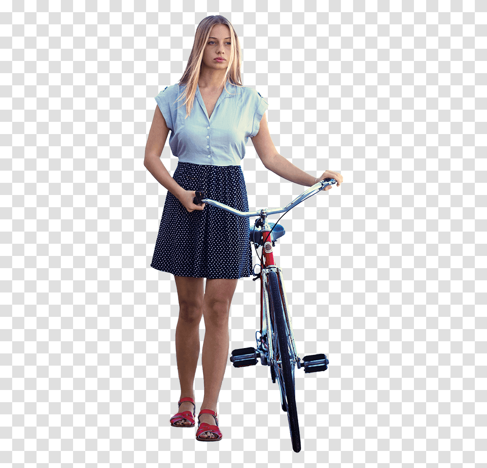 Women Wearing Saltwater Sandals, Person, Bicycle, Vehicle Transparent Png