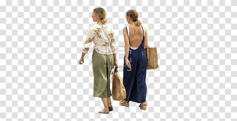 Women With Shopping Bags And Flowing Summer Clothes Entourage People Shopping, Clothing, Person, Pants, Female Transparent Png