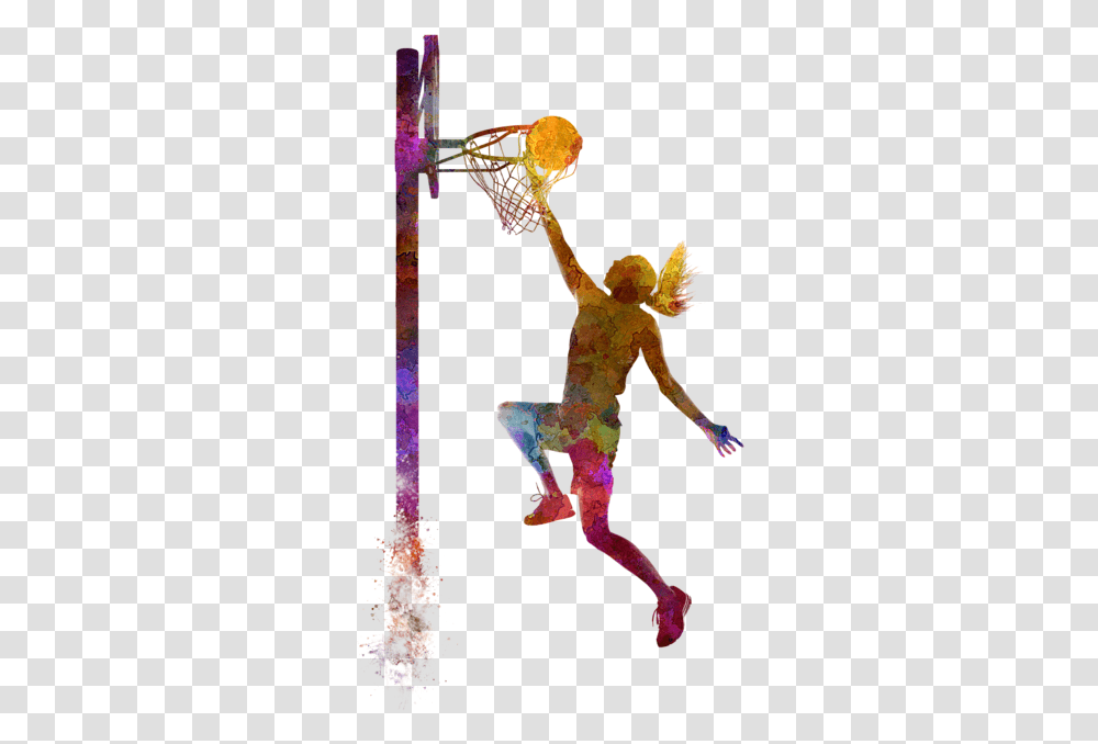 Womenquots Basketball Sport Slam Dunk Painting Basketball Player Painting, Poster, Advertisement, Collage, Person Transparent Png