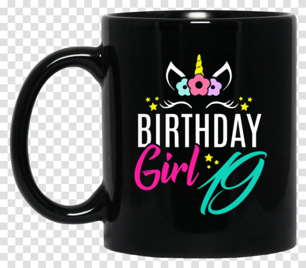 Womens Birthday Girl 19 Year Old Gift Cute Unicorn Face 19th, Coffee Cup, Latte, Beverage, Drink Transparent Png