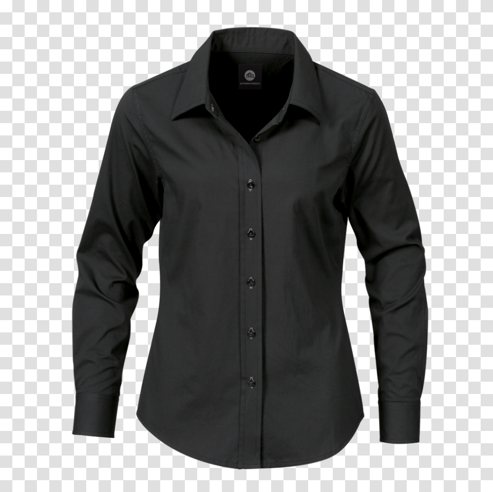 Womens Black Dress Shirt Lpz 1w Womens Slim Fit Button Shirt, Apparel, Sleeve, Long Sleeve Transparent Png