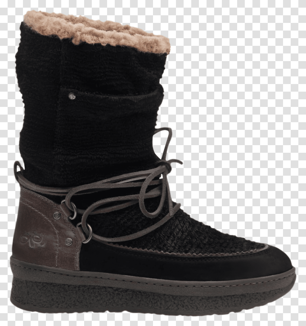 Womens Cold Weather Boot Slope In Black Side View Snow Boot, Apparel, Shoe, Footwear Transparent Png