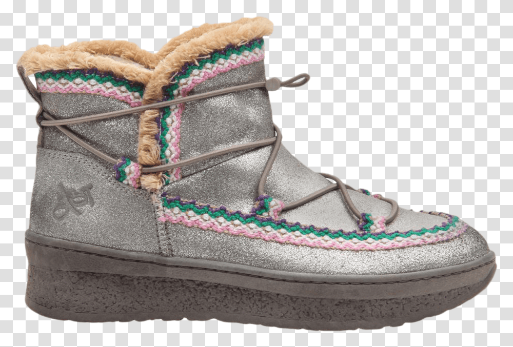 Womens Cold Weather Boot Terreno In Grey Silver Side Snow Boot, Apparel, Footwear, Shoe Transparent Png