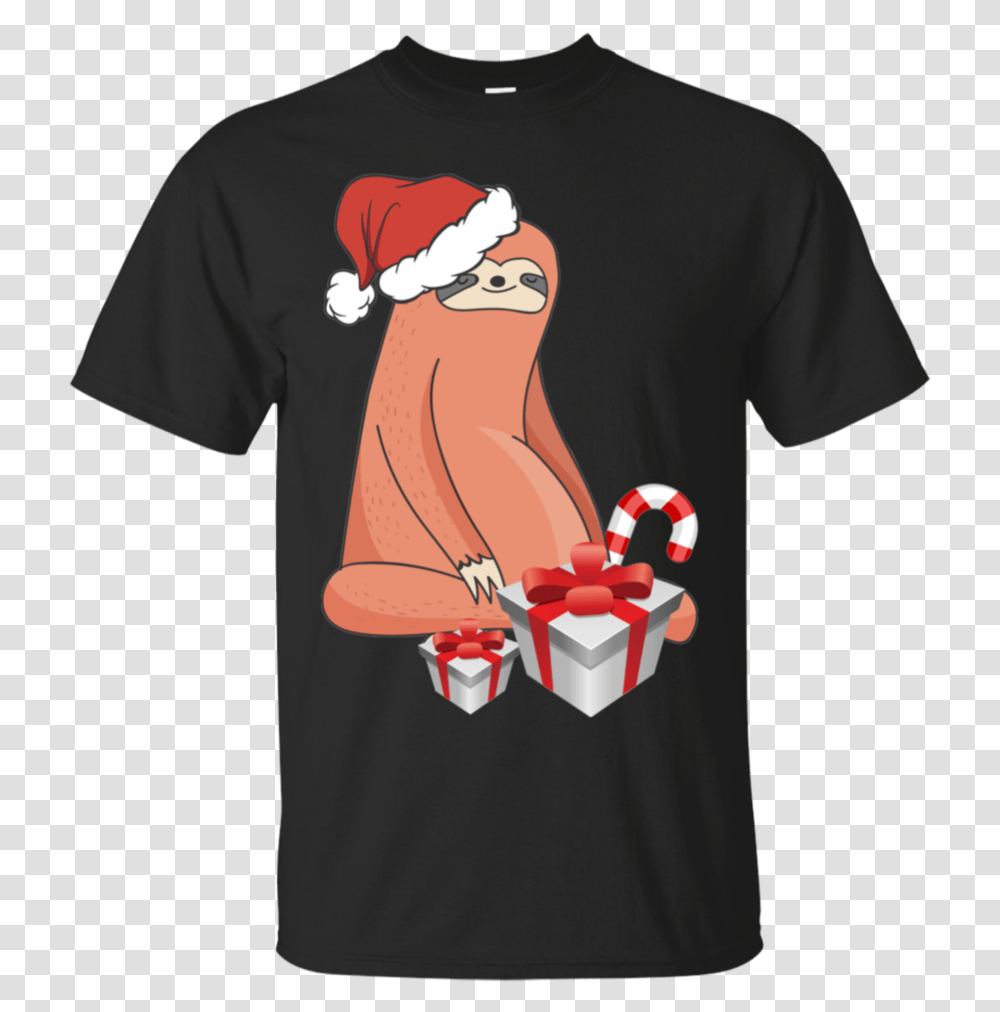 Womens Cute Sloth In Santa Hat Christmas Cartoon Funny K 12 Hoodie Melanie Martinez, T-Shirt, Person, Sleeve Transparent Png