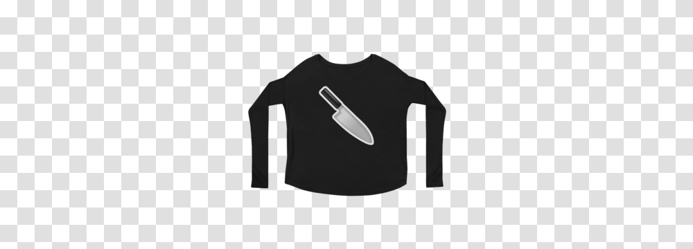 Womens Emoji Long Sleeve T Shirt, Weapon, Blade, Knife Transparent Png