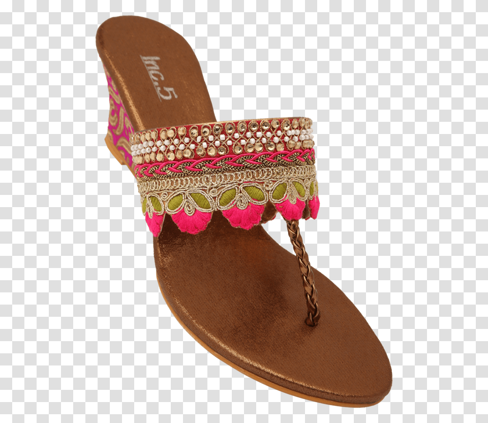 Womens Ethnic Slipon Flat Chappal Flat Chappal For Ladies, Apparel, Footwear, Sandal Transparent Png