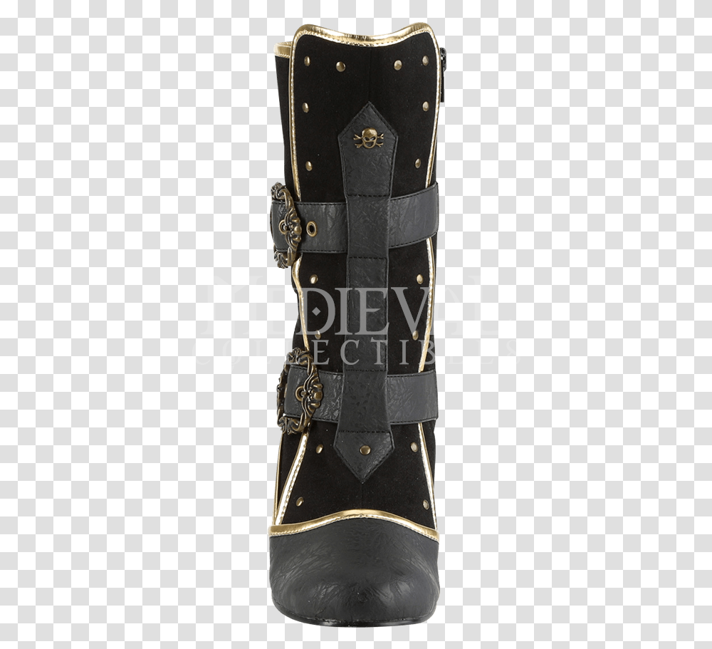 Womens Gold Trim Pirate Heels Image Motorcycle Boot, Clothing, Apparel, Brace, Buckle Transparent Png