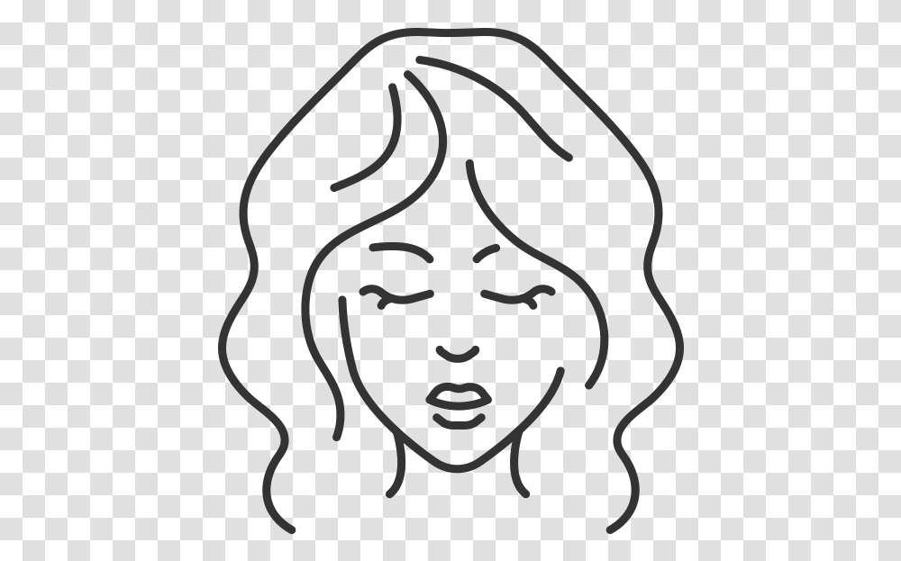 Womens Hair Icon, Face, Stencil, Label Transparent Png