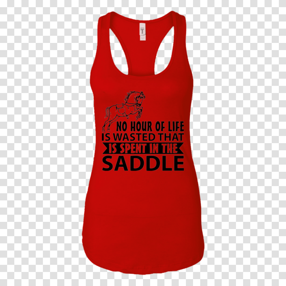 Womens Horse Tank No Hour Wasted Dailyswipes, Apparel, Tank Top, Ketchup Transparent Png