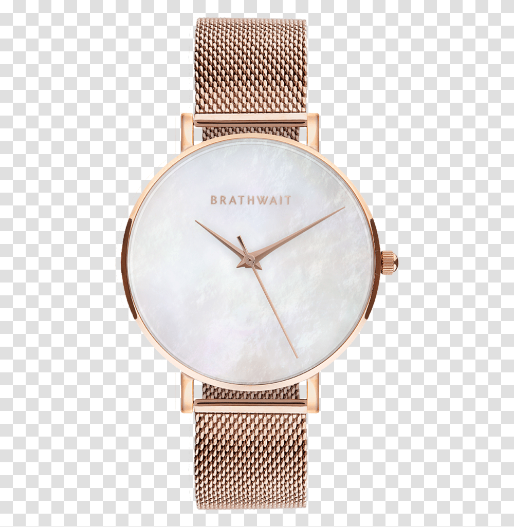 Womens Pearl Rosegold Wristwatch Mesh Strap Daniel Wellington Watch Women, Lamp, Analog Clock Transparent Png