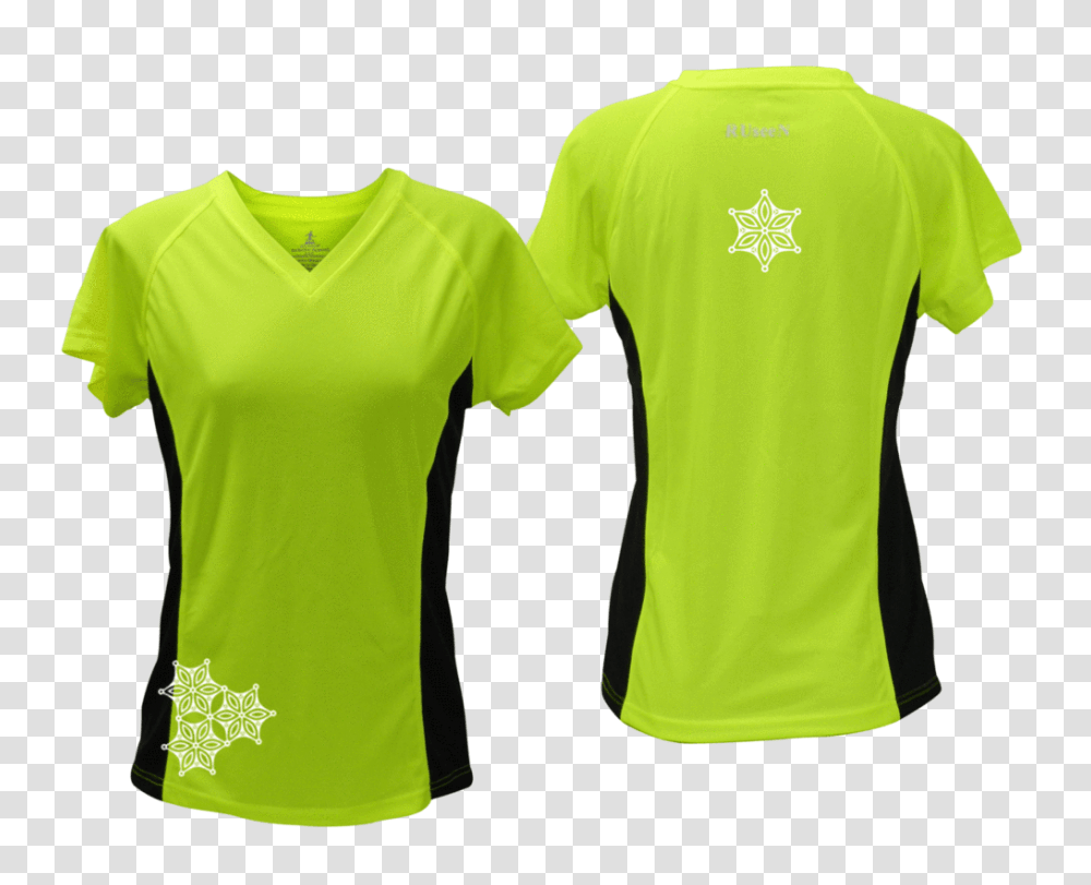 Womens Reflective Short Sleeve Shirt, Apparel, T-Shirt, Person Transparent Png