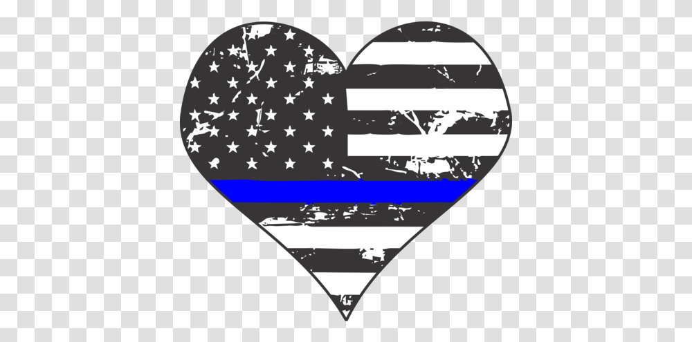 Womens Thin Blue Line Distressed Heart Police Officer, Plectrum, Symbol, Urban, Graphics Transparent Png