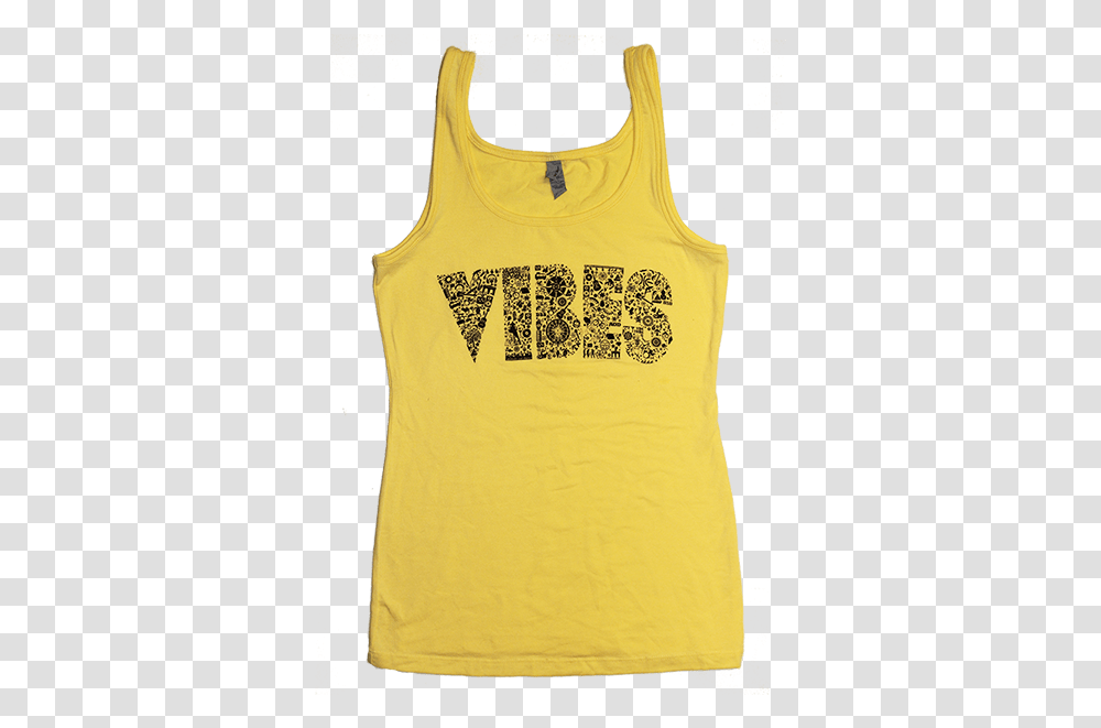 Womens Vibes Icon Yellow Tank Top Sleeveless, Clothing, Apparel, Undershirt Transparent Png