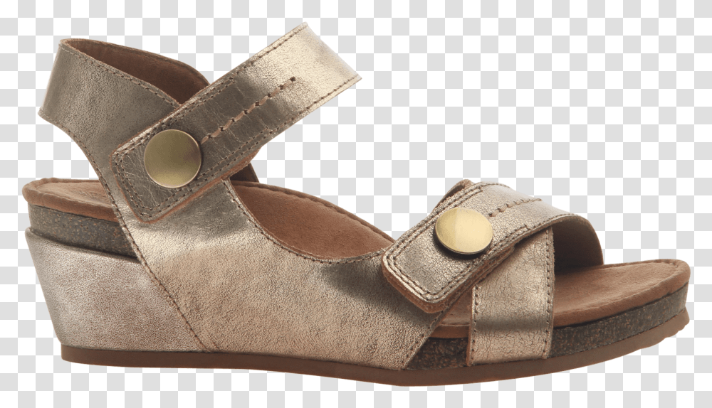 Womens Wedge Sandal Sandey In Gold Side ViewClass Sandal, Apparel, Footwear, Shoe Transparent Png