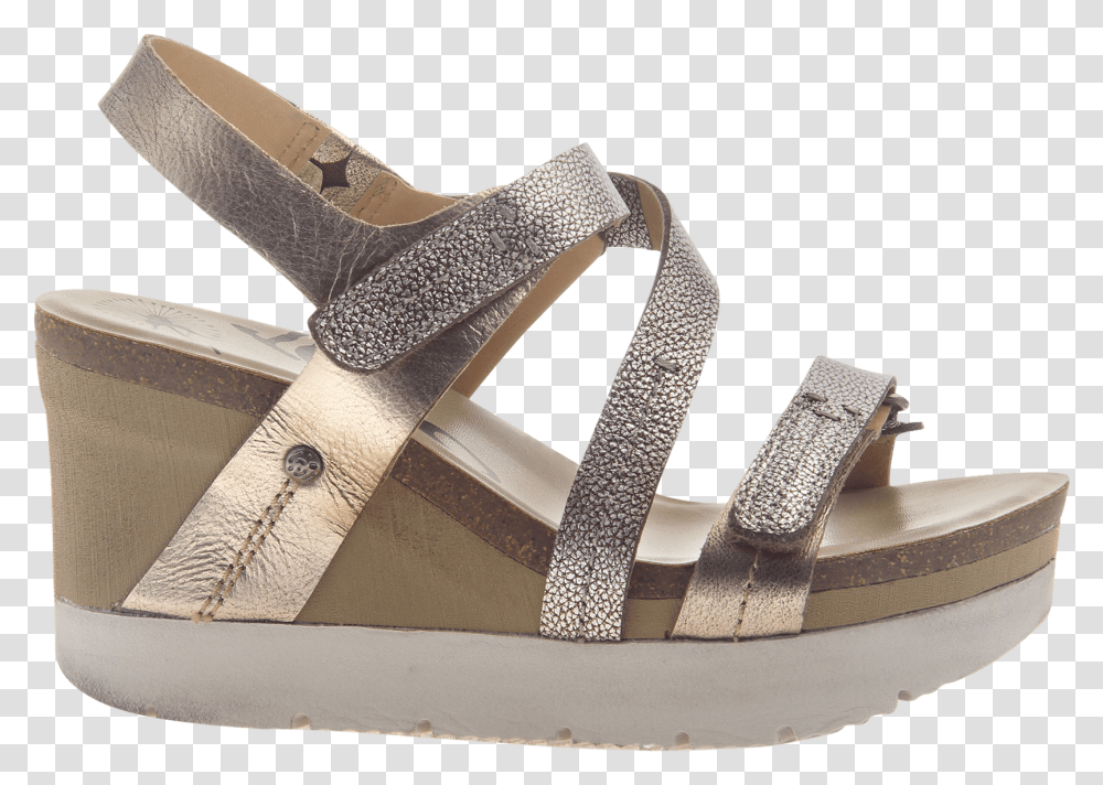 Womens Wedge Sandals Wavey In Gold Side ViewClass, Apparel, Footwear, Axe Transparent Png