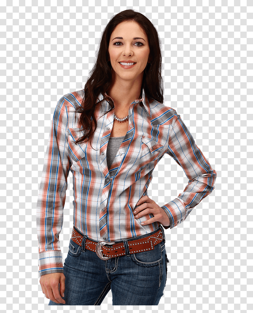 Womens West Made Collection Sunset Dobby Performance Plaid, Apparel, Sleeve, Shirt Transparent Png