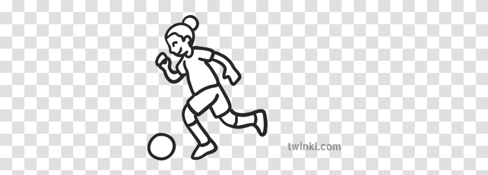 Womens World Cup Icon Female Footballer 1 Football Sport White Female Soccer Icon, Person, Human, Stencil Transparent Png