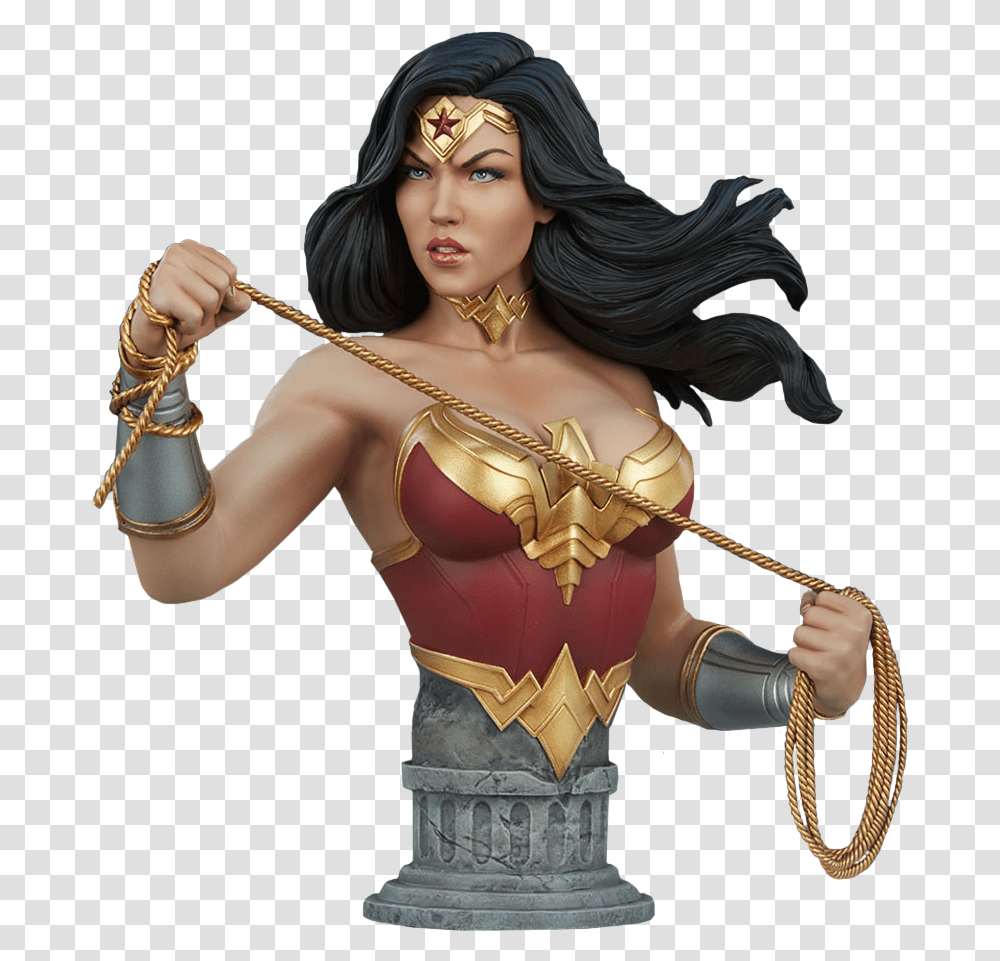 Wonder Woman 9 Bust Sideshow, Person, Costume, Emblem Transparent Png