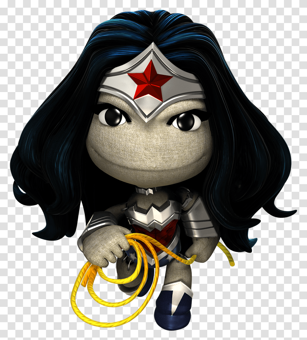 Wonder Woman And Captain Marvel Featured In Littlebigplanet, Toy, Figurine, Doll Transparent Png