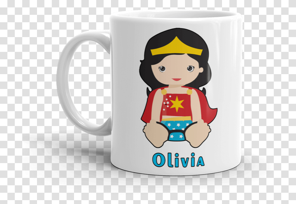 Wonder Woman Cartoon Mug Super Herois Baby, Coffee Cup Transparent Png