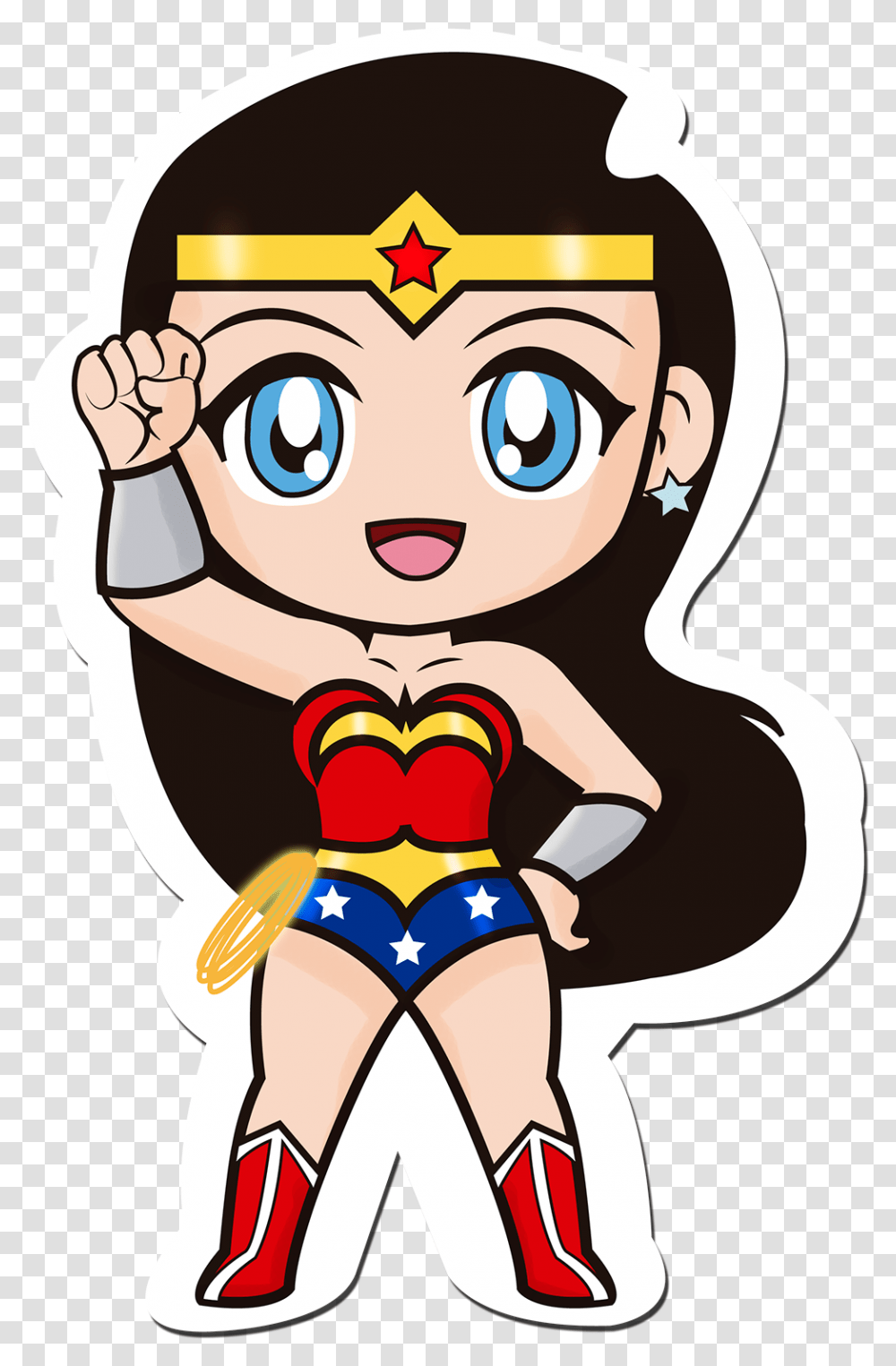 Wonder Woman Chibi Download Superman Wonder Woman Cartoon, Face, Elf, Girl, Female Transparent Png