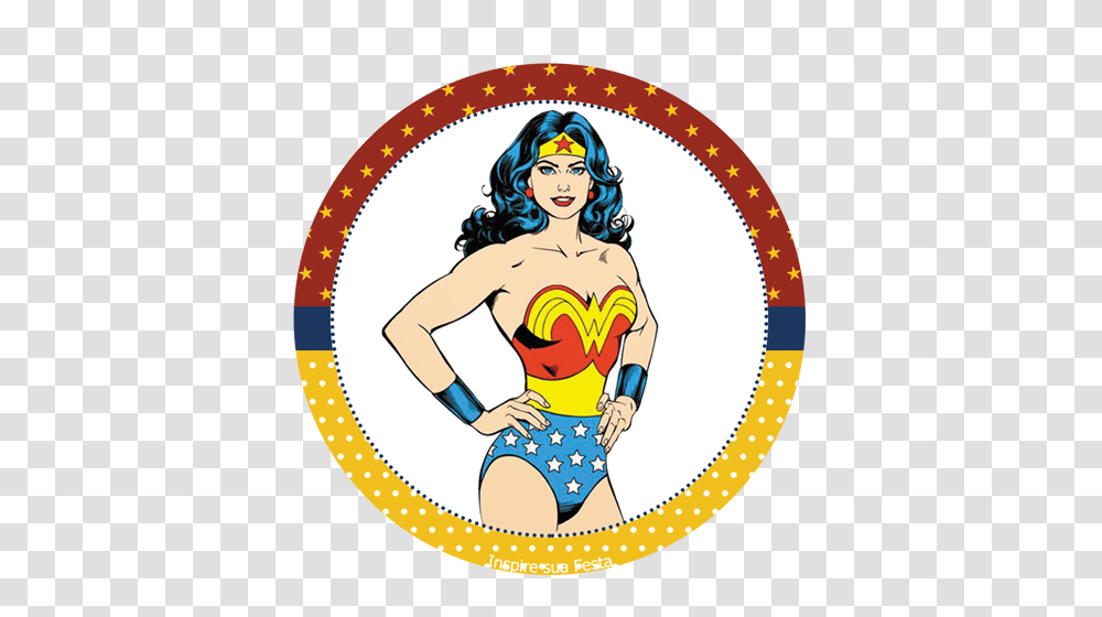 Wonder Woman Clipart Retro, Costume, Person, Label Transparent Png