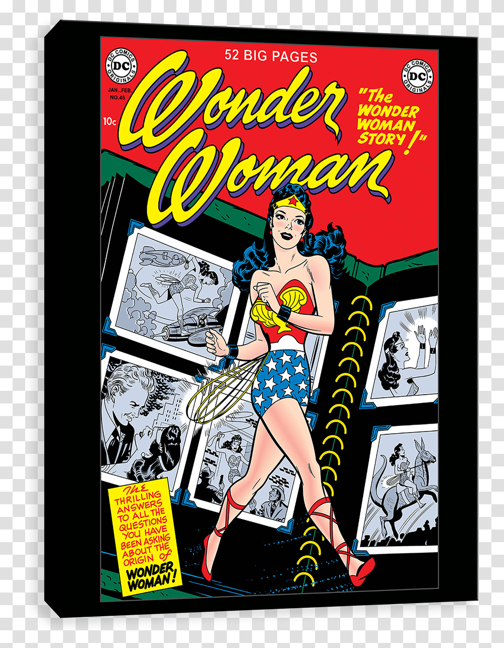 Wonder Woman Comic Cover Wall Art, Person, Human, Poster, Advertisement Transparent Png