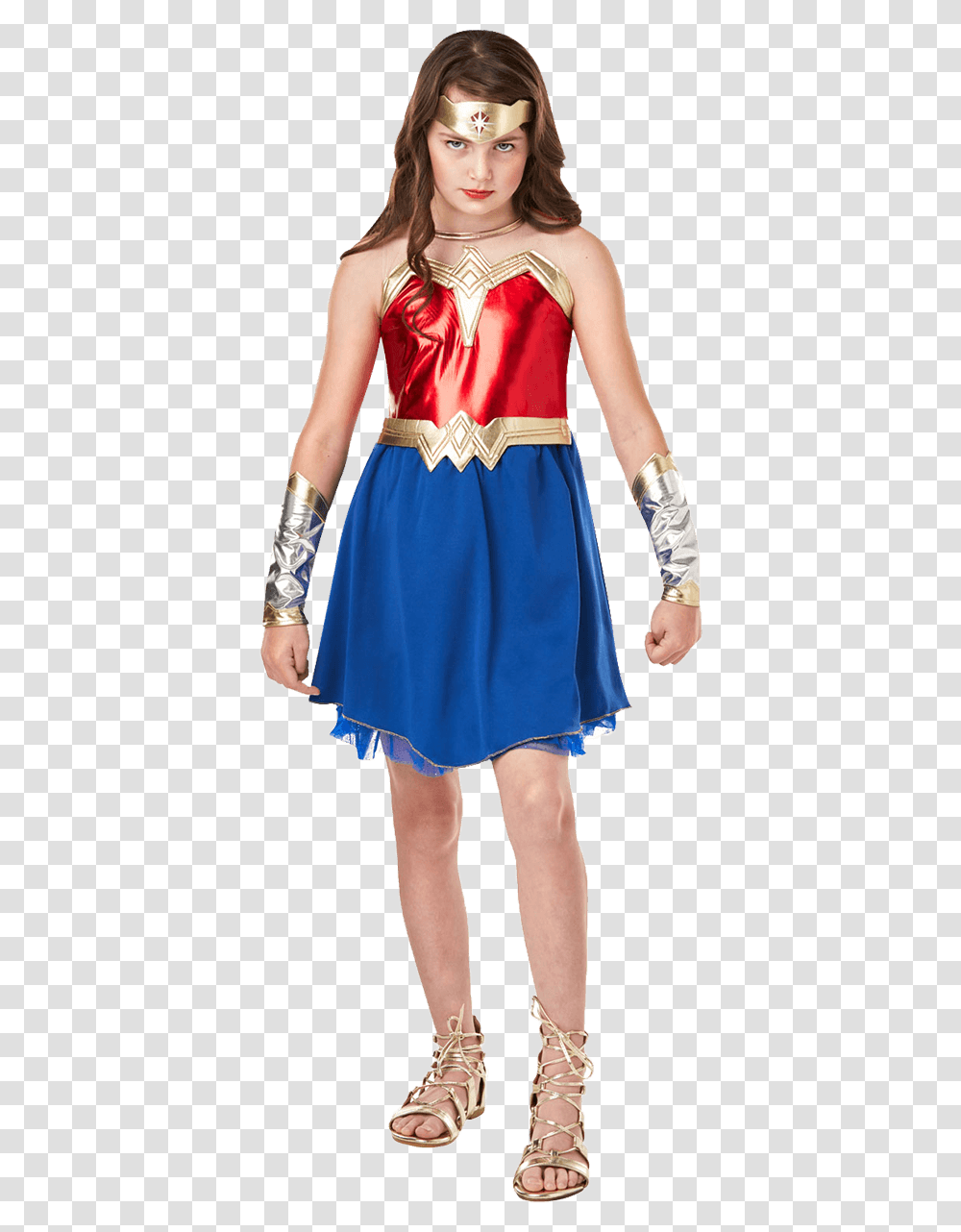 Wonder Woman Costume For Tweens, Skirt, Apparel, Person Transparent Png