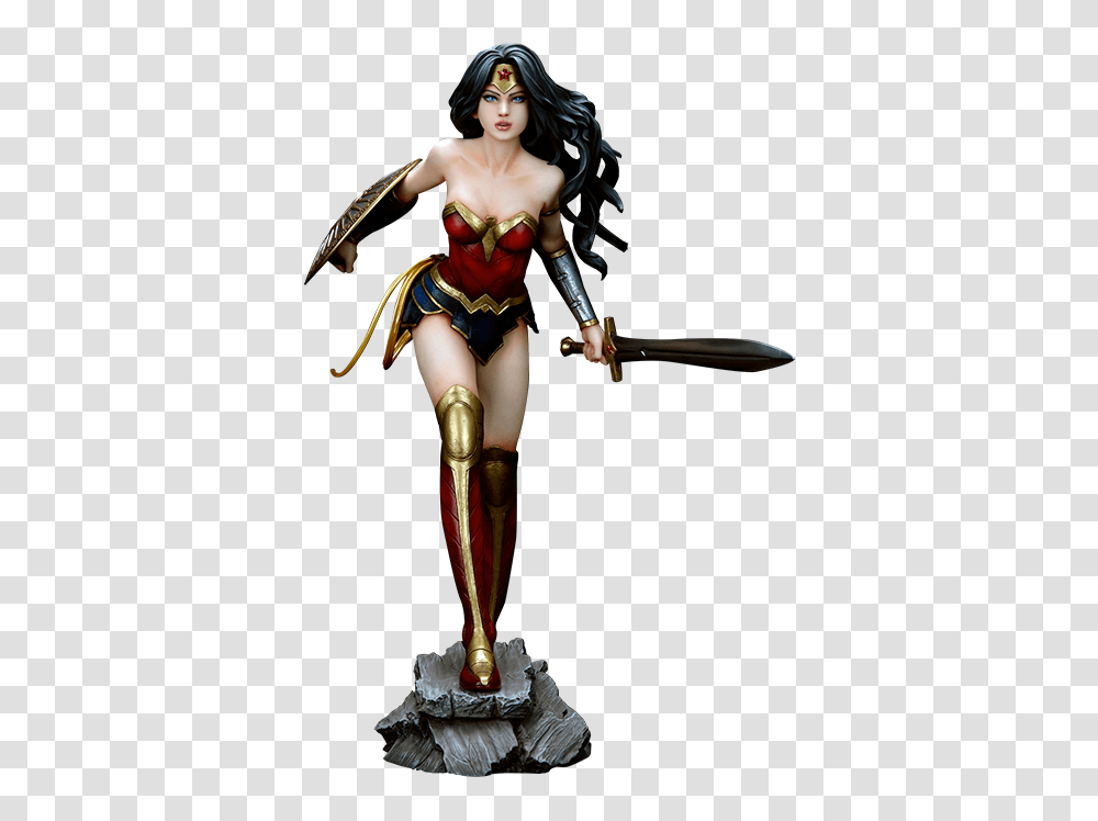 Wonder Woman Dc Comics Pvc Figure A E A Poeira Dos, Person, Human, Figurine, Costume Transparent Png
