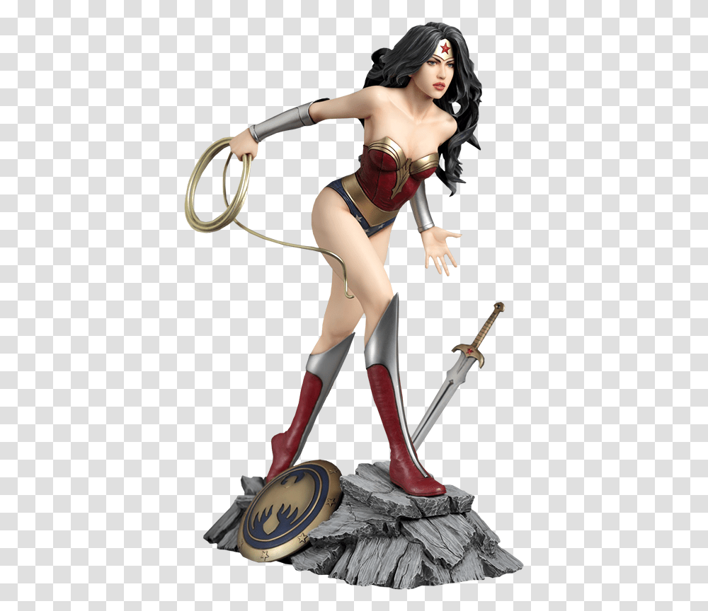 Wonder Woman Fantasy Figure, Person, Costume, Shoe Transparent Png