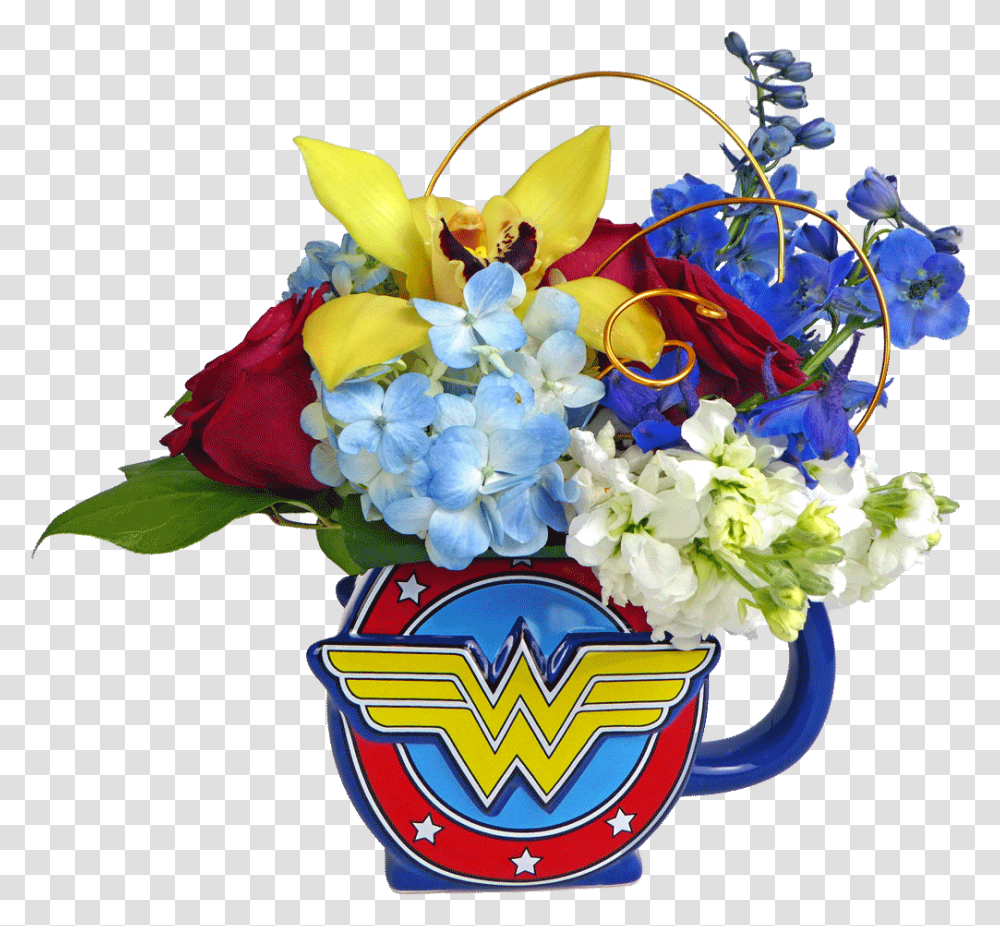 Wonder Woman Flower Mug Wonder Woman Flowers, Plant, Blossom, Flower Arrangement, Flower Bouquet Transparent Png