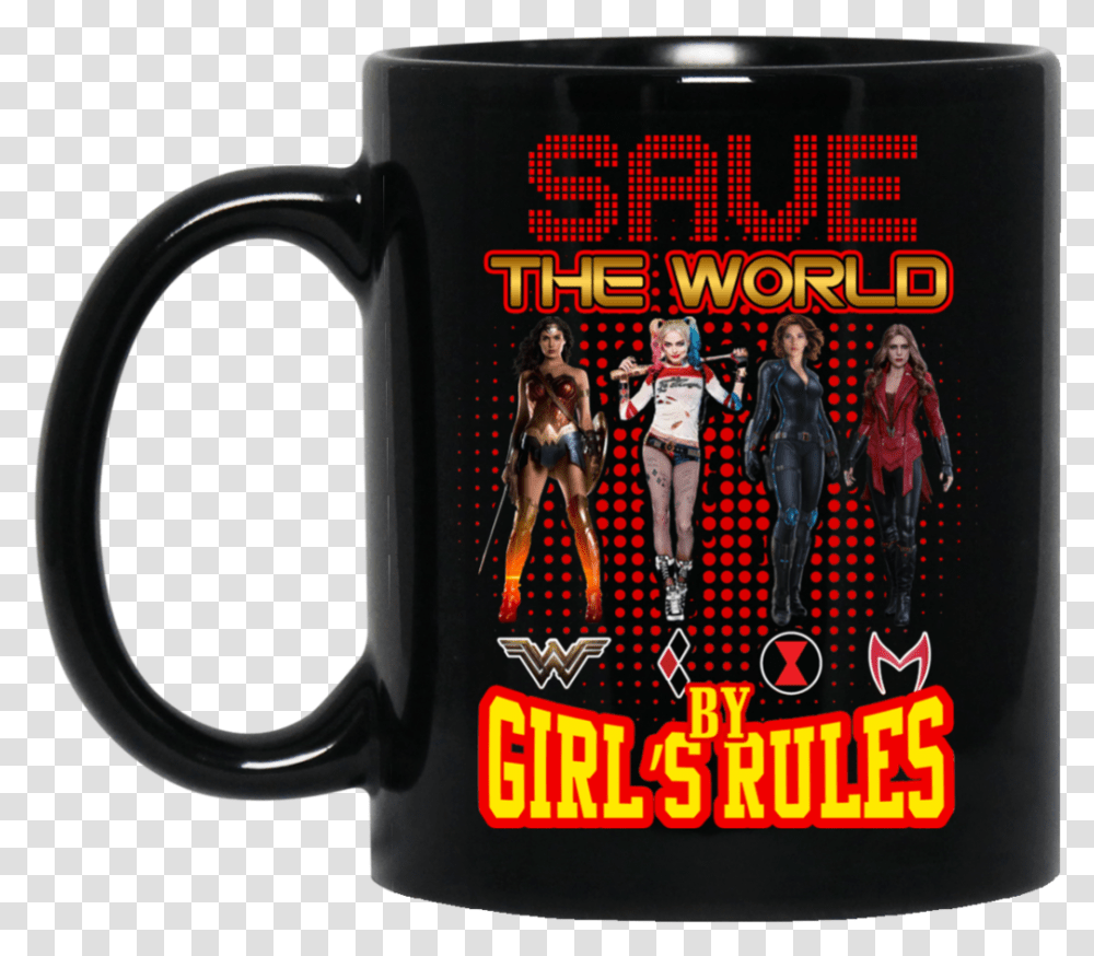Wonder Woman Harley Quinn Black Widow Scarlet Witch, Coffee Cup, Person, Human, Stein Transparent Png