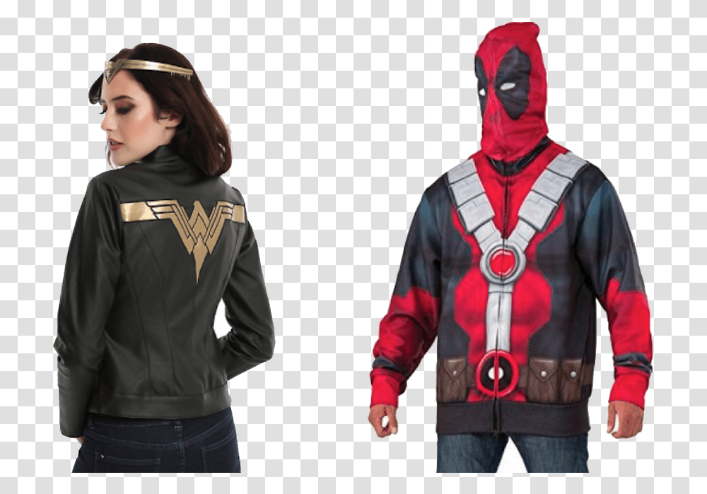 Wonder Woman Jacket, Sweatshirt, Sweater, Person Transparent Png