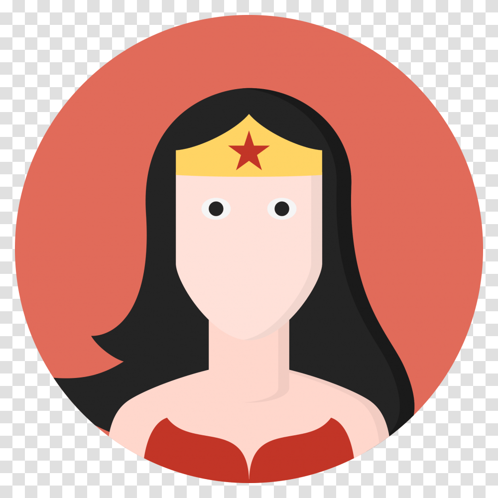 Wonder Woman People Avatar Person Human Free Icon Of Wonder Woman Icon, Face, Snowman, Outdoors, Label Transparent Png