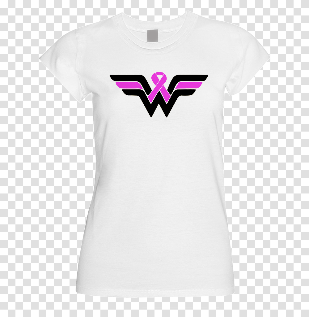 Wonder Woman Pink Ribbon Breast Cancer Awareness Justice League, Clothing, Apparel, T-Shirt, Sleeve Transparent Png