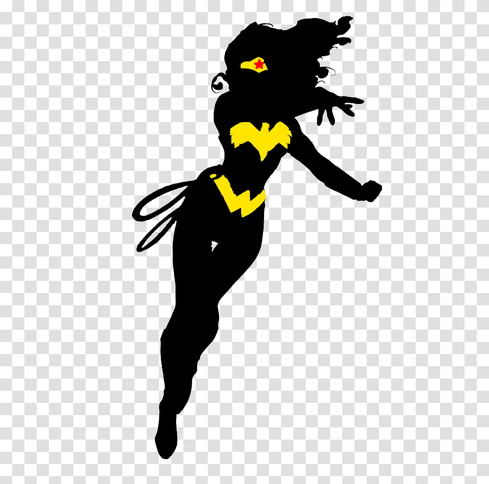Wonder Woman Pop Art Silhouette Wonder Woman Vector, Batman Logo, Recycling Symbol Transparent Png