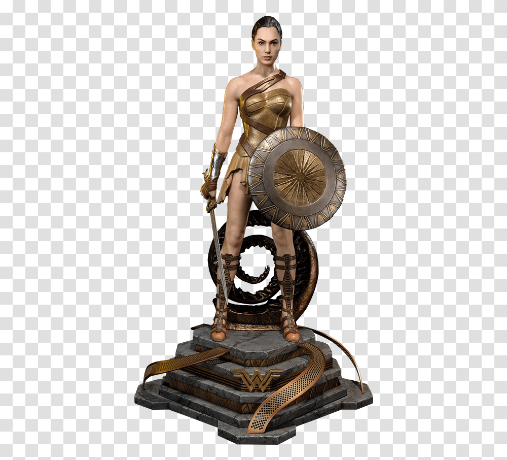 Wonder Woman Statue 2018, Person, Human, Armor, Clock Tower Transparent Png