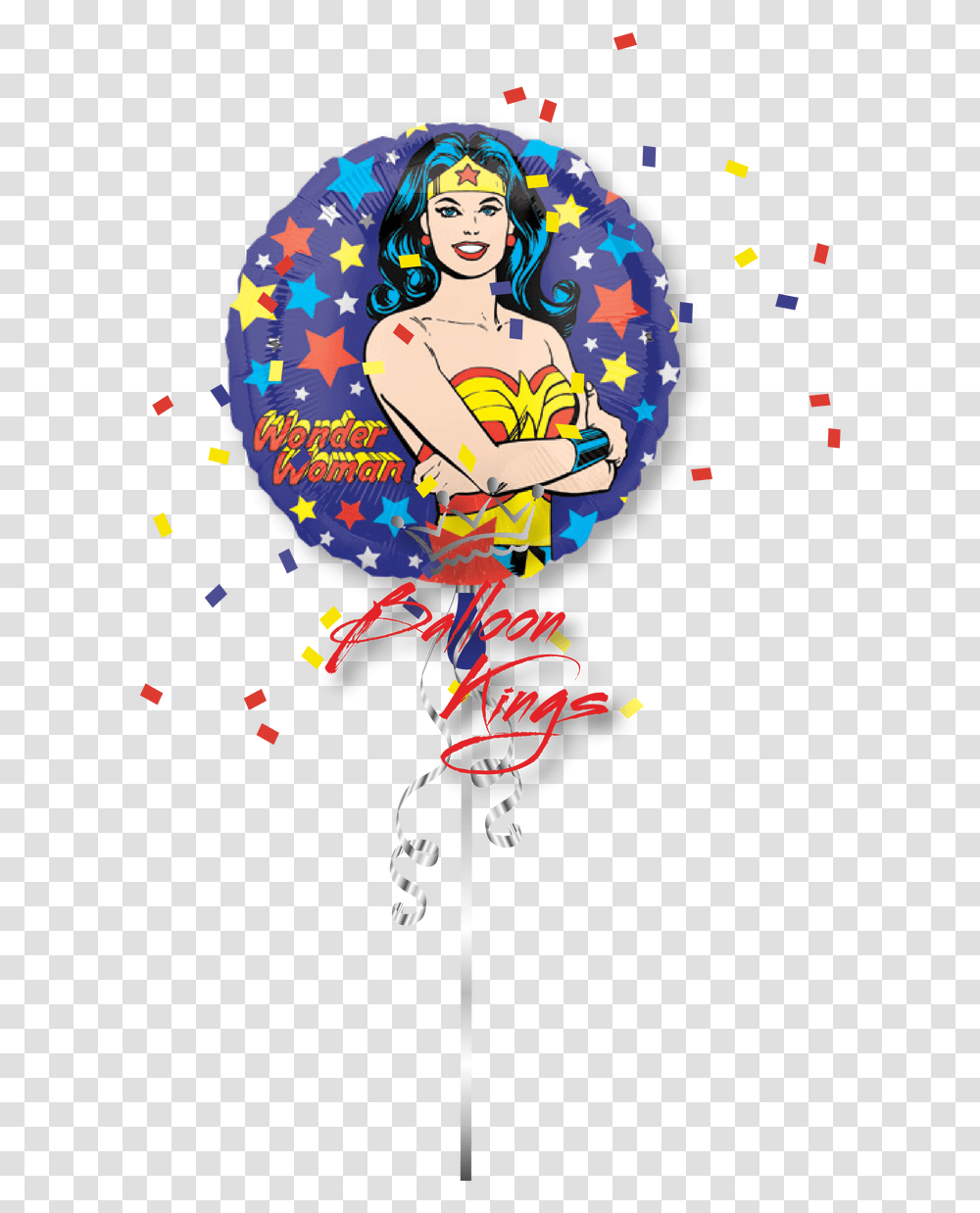 Wonder Woman Super Heroes Party Mylar Foil Balloon Wonder Woman Mylar Balloon, Paper, Confetti, Poster Transparent Png